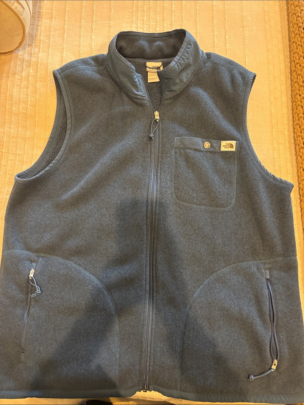The North Face Dark Navy Men's Fleece Vest with Chest Pocket XL